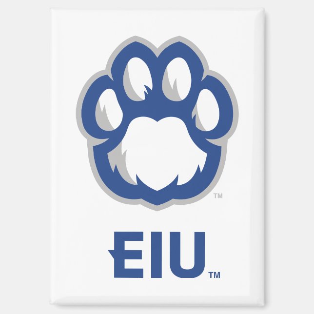 Eastern Illinois Panthers Paw Print & EIU Magnet (Vorderseite)