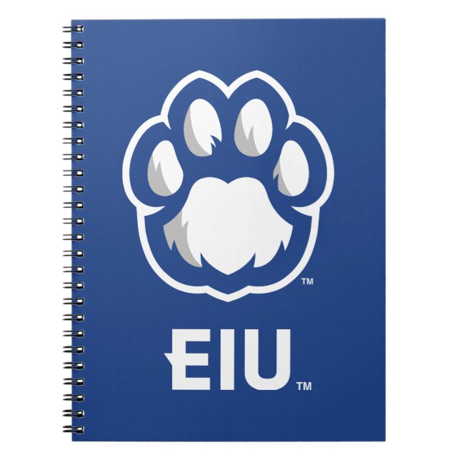 Eastern Illinois Panthers Paw Print & EIU Notizblock (Vorderseite)