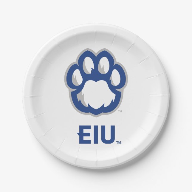 Eastern Illinois Panthers Paw Print & EIU Pappteller (Vorderseite)