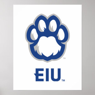 Eastern Illinois Panthers Paw Print & EIU Poster