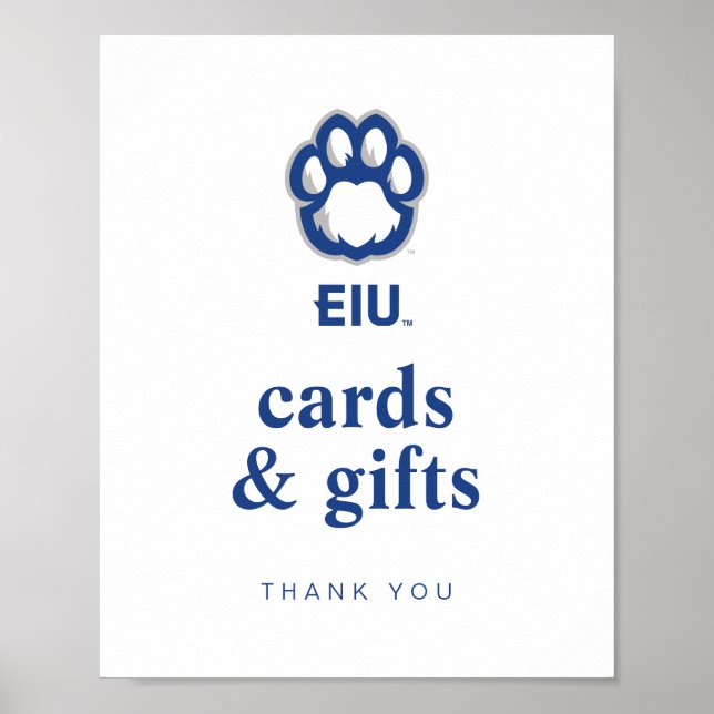 Eastern Illinois Panthers Paw Print & EIU Poster (Vorne)