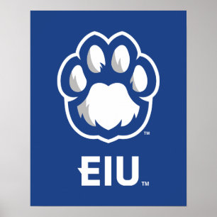 Eastern Illinois Panthers Paw Print & EIU Poster