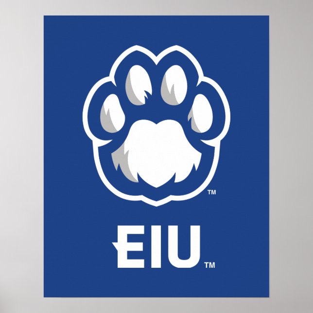 Eastern Illinois Panthers Paw Print & EIU Poster (Vorne)