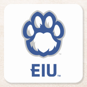 Eastern Illinois Panthers Paw Print & EIU Rechteckiger Pappuntersetzer