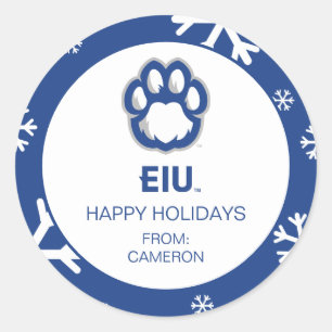 Eastern Illinois Panthers Paw Print & EIU Runder Aufkleber