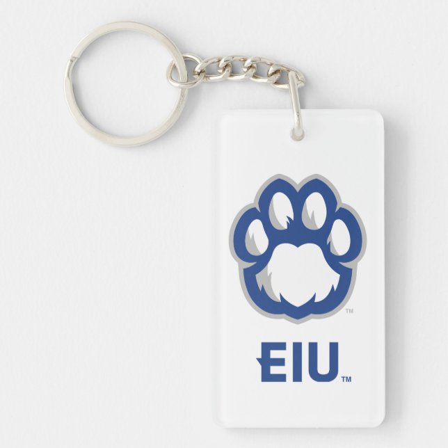 Eastern Illinois Panthers Paw Print & EIU Schlüsselanhänger (Vorderseite)