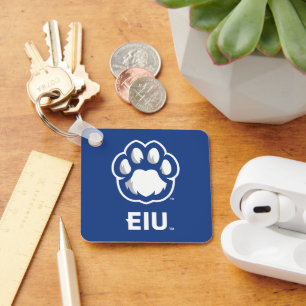Eastern Illinois Panthers Paw Print & EIU Schlüsselanhänger
