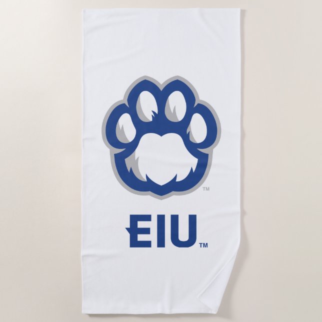 Eastern Illinois Panthers Paw Print & EIU Strandtuch (Vorderseite)