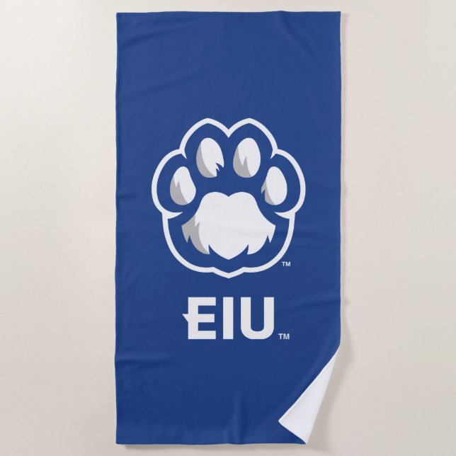 Eastern Illinois Panthers Paw Print & EIU Strandtuch (Vorderseite)