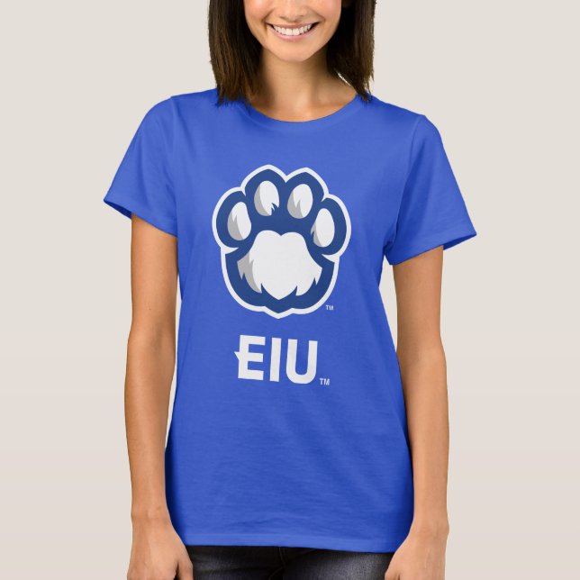 Eastern Illinois Panthers Paw Print & EIU T-Shirt (Vorderseite)