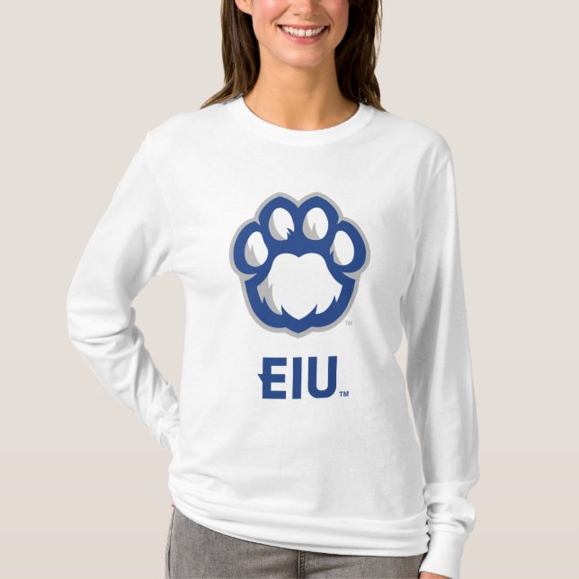 Eastern Illinois Panthers Paw Print & EIU T-Shirt (Vorderseite)