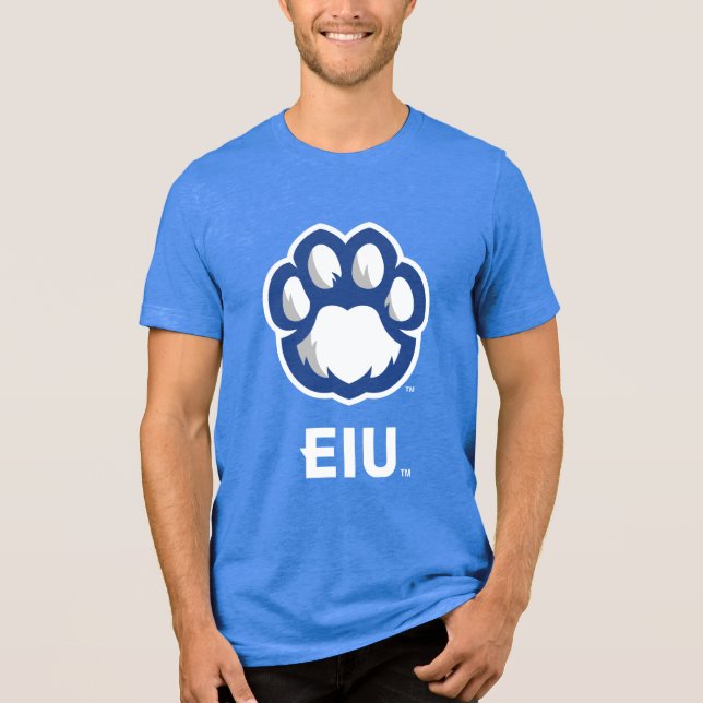 Eastern Illinois Panthers Paw Print & EIU Tri-Blend Shirt (Vorderseite)