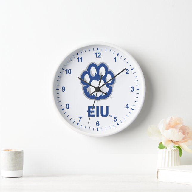 Eastern Illinois Panthers Paw Print & EIU Uhr (Zuhause)