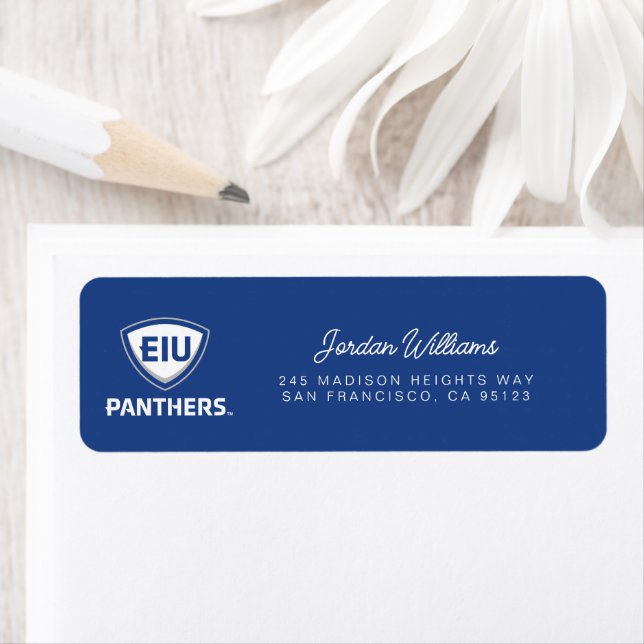 Eastern Illinois Panthers Schild & Wordmark-Logo (Insitu)