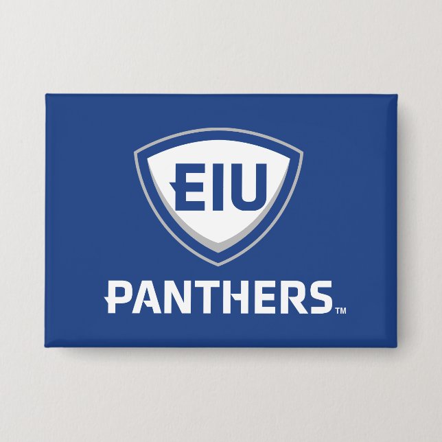 Eastern Illinois Panthers Schild & Wordmark-Logo Button (Vorderseite)