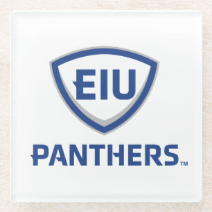 Eastern Illinois Panthers Schild & Wordmark-Logo Glasuntersetzer