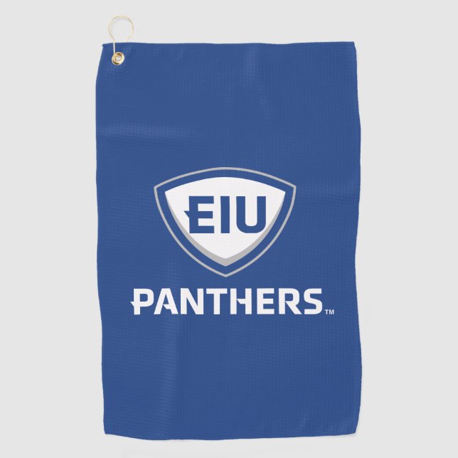 Eastern Illinois Panthers Schild & Wordmark-Logo Golfhandtuch (Vorderseite)