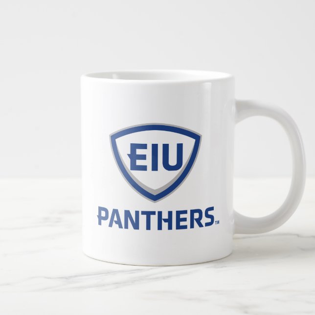 Eastern Illinois Panthers Schild & Wordmark-Logo Jumbo-Tasse (Rechts)
