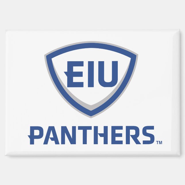 Eastern Illinois Panthers Schild & Wordmark-Logo Magnet (Vorderseite)
