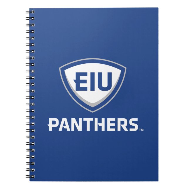 Eastern Illinois Panthers Schild & Wordmark-Logo Notizblock (Vorderseite)