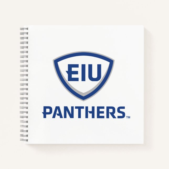 Eastern Illinois Panthers Schild & Wordmark-Logo Notizbuch (Vorderseite)