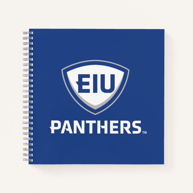 Eastern Illinois Panthers Schild & Wordmark-Logo Notizbuch (Vorderseite)