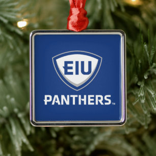 Eastern Illinois Panthers Schild & Wordmark-Logo Ornament Aus Metall