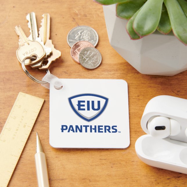 Eastern Illinois Panthers Schild & Wordmark-Logo Schlüsselanhänger (Schreibtisch)