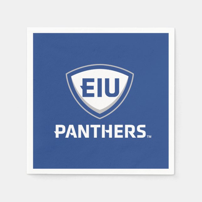 Eastern Illinois Panthers Schild & Wordmark-Logo Serviette (Vorderseite)