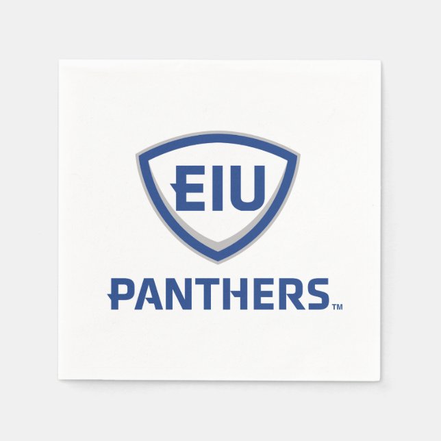 Eastern Illinois Panthers Schild & Wordmark-Logo Serviette (Vorderseite)