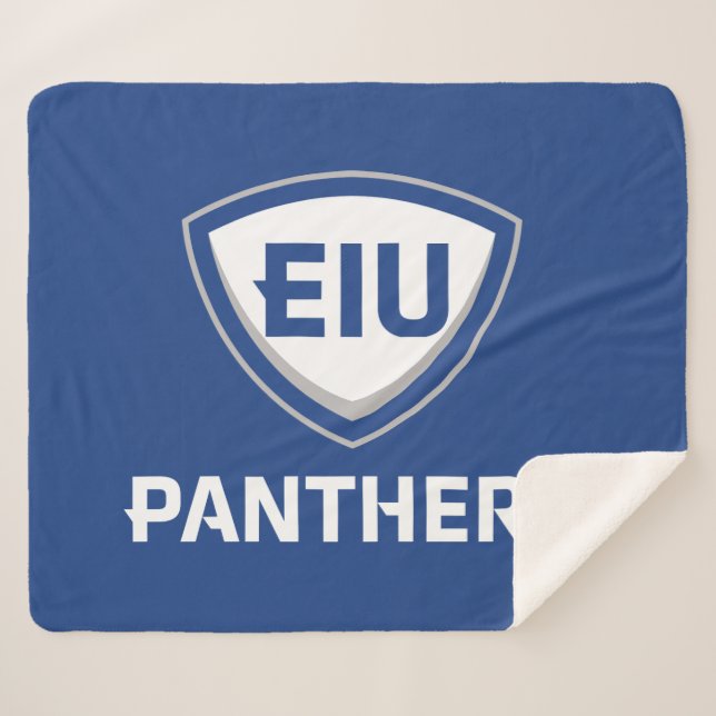 Eastern Illinois Panthers Schild & Wordmark-Logo Sherpadecke (Vorderseite (Horizontal))