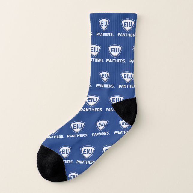 Eastern Illinois Panthers Schild & Wordmark-Logo Socken (Links - Außen)
