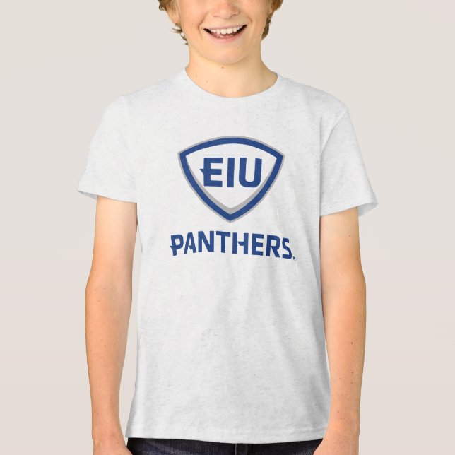 Eastern Illinois Panthers Schild & Wordmark-Logo Tri-Blend Shirt (Vorderseite)