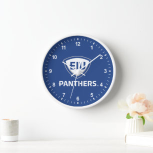 Eastern Illinois Panthers Schild & Wordmark-Logo Uhr