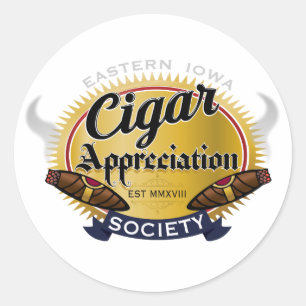 Eastern Iowa Cigar Appreciation Society Decal Runder Aufkleber