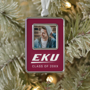 Eastern Kentucky Universität   EKU Rahmen-Ornament Silber