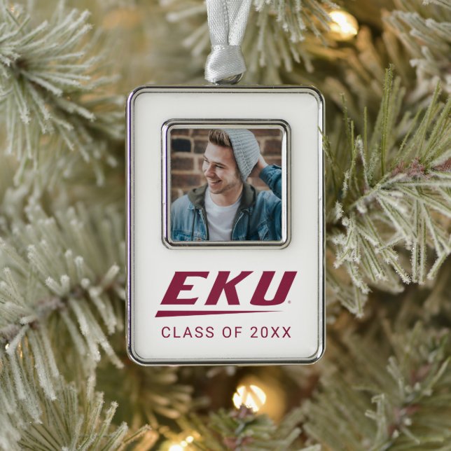 Eastern Kentucky Universität | EKU Rahmen-Ornament Silber (Baum)