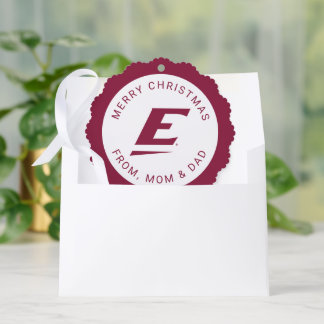 Eastern Kentucky University E Ornament Karte
