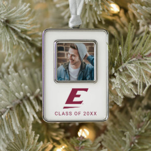 Eastern Kentucky University E Rahmen-Ornament Silber