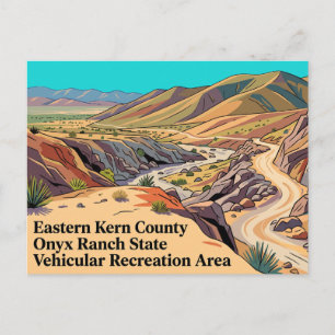 Eastern Kern County Onyx Ranch State Vehicular Rec Postkarte