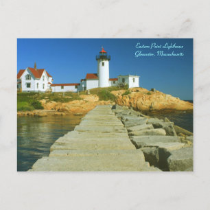 Eastern Point Lighthouse Gloucester MA Postkarte