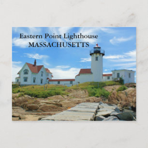 Eastern Point Lighthouse, Massachusetts Postkarte