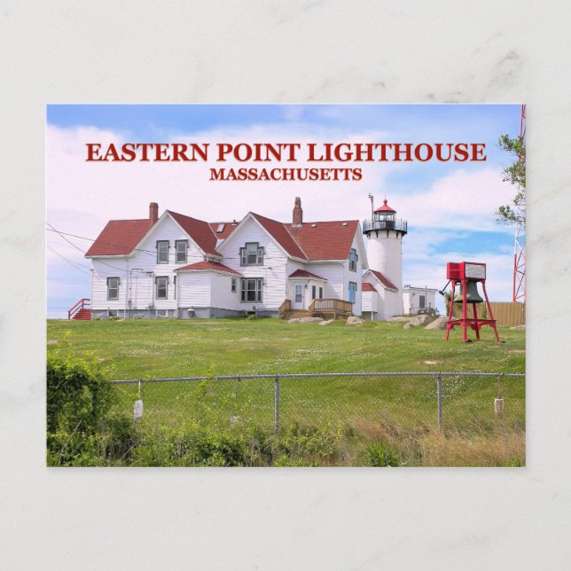 Eastern Point Lighthouse, Massachusetts Postkarte (Vorderseite)