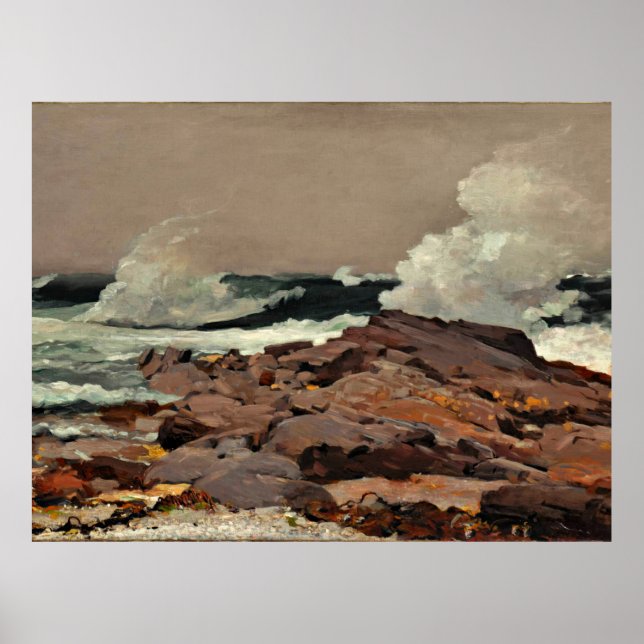 Eastern Point, schöne Kunst von Winslow Homer Poster (Vorne)