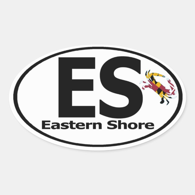 Eastern Shore Decal (Set 4) Ovaler Aufkleber (Vorderseite)