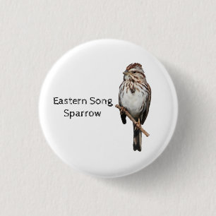 Eastern Song Sparrow Button