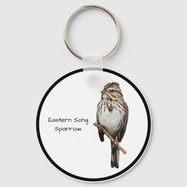Eastern Song Sparrow Schlüsselanhänger (Vorderseite)