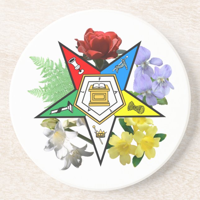 Eastern Star Floral Untersetzer (Vorne)
