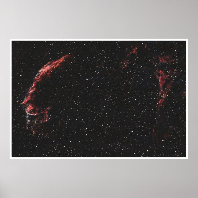 Eastern Veil Nebula Cosmic Deep Space Photography Poster (Vorne)
