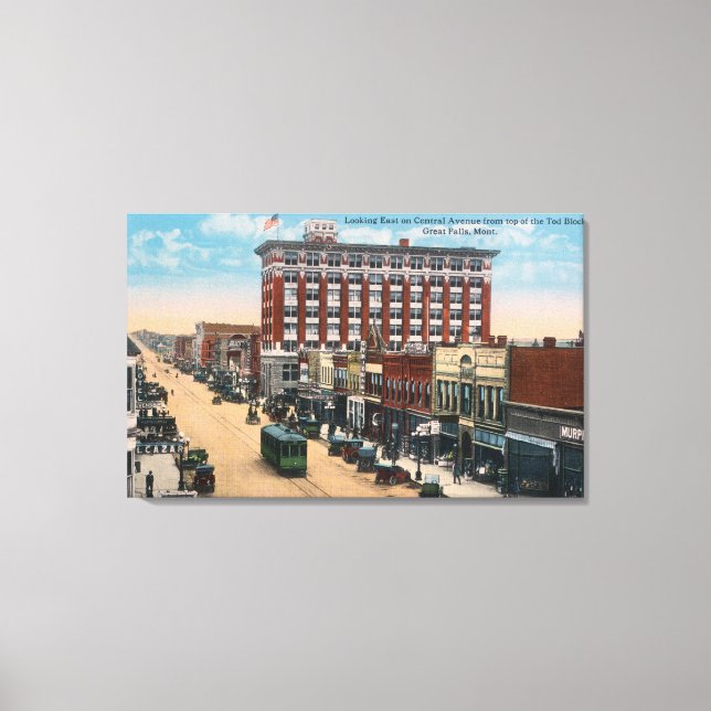 Eastern View Central AvenueGreat Falls, MT Leinwanddruck (Vorderseite)